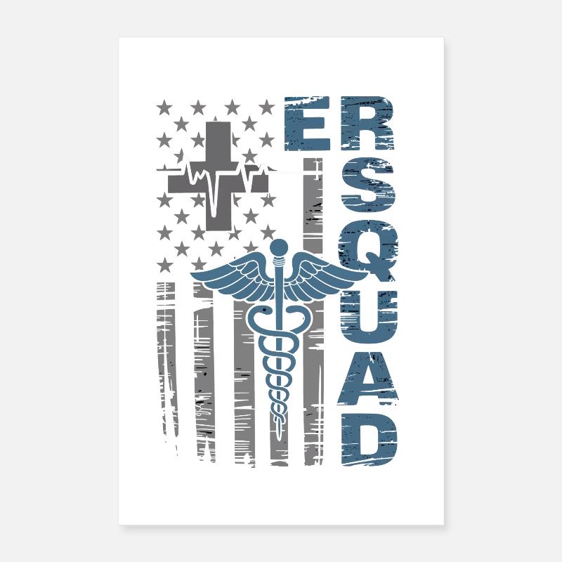 Écusson d’urgence du caducée Poster 40 x 60 cm