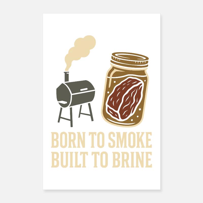 Fleischräucherofen Jerky Maker Bbq Poster 40x60 cm