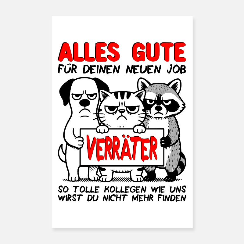 Collègue d’adieu Cadeau d’adieu Changement d’emploi Poster 40 x 60 cm