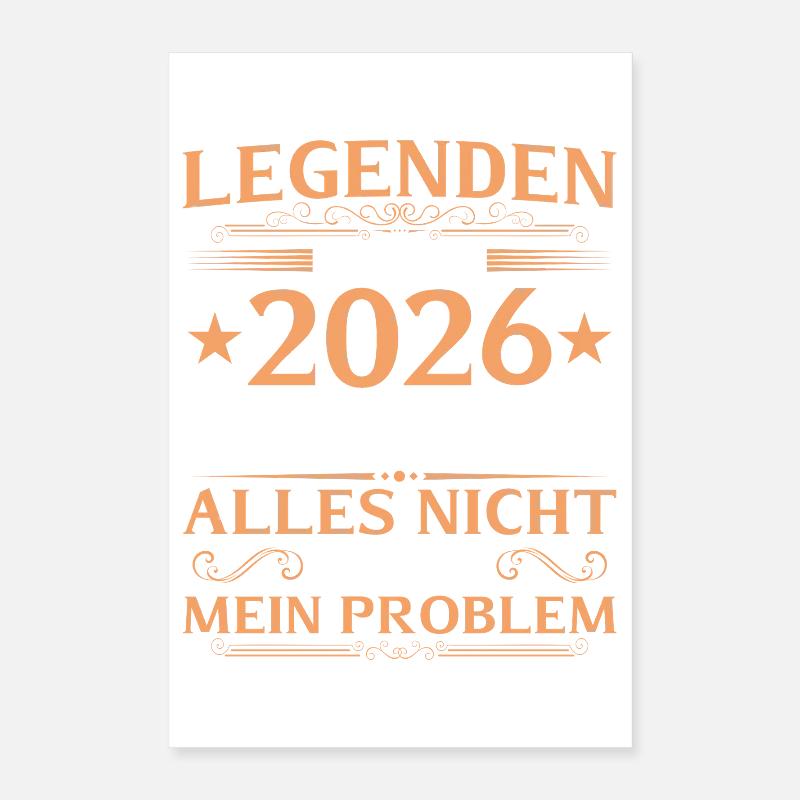 Retirement 2026 Work colleague Legend retired Poster 16" x 24" (40x60 cm)