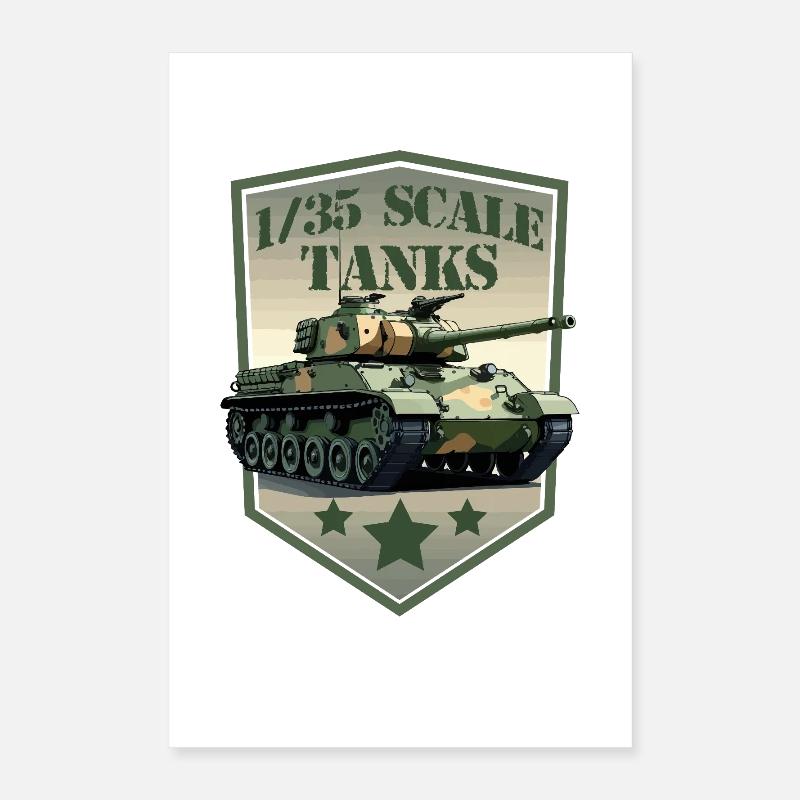 1/35 Scale Tanks Patch Shield Poster 16" x 24" (40x60 cm)