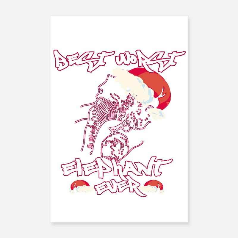 Pire citation cadeau d’éléphant de tous les temps Poster 40 x 60 cm