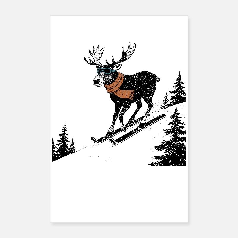 Pentes Moose Poster 40 x 60 cm