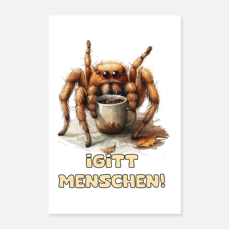 Coffee Spider Wit Poster 16" x 24" (40x60 cm)