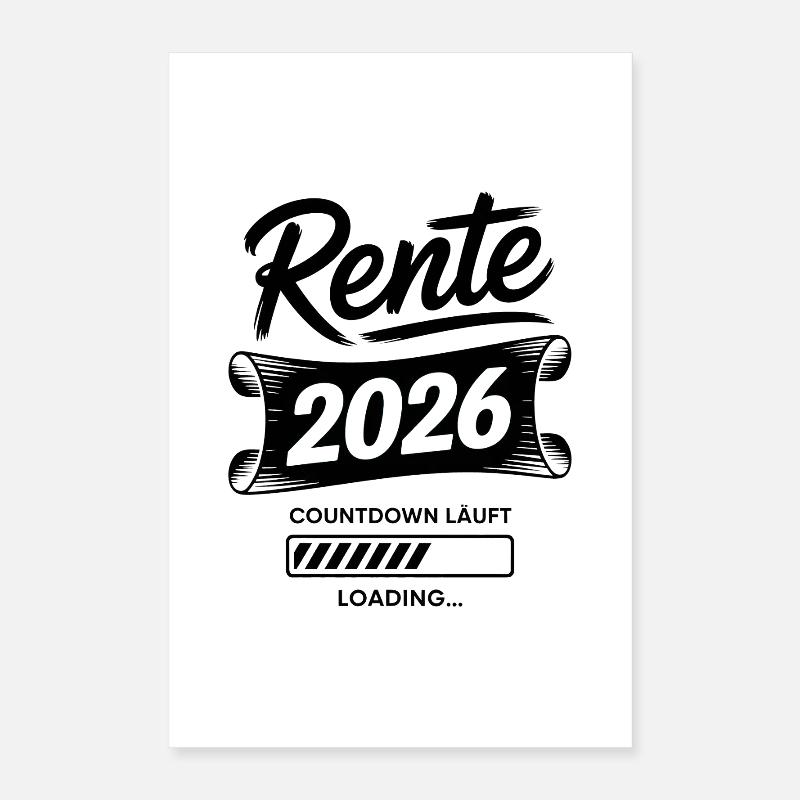 Rente2026 Countdown Laden Poster 40x60 cm