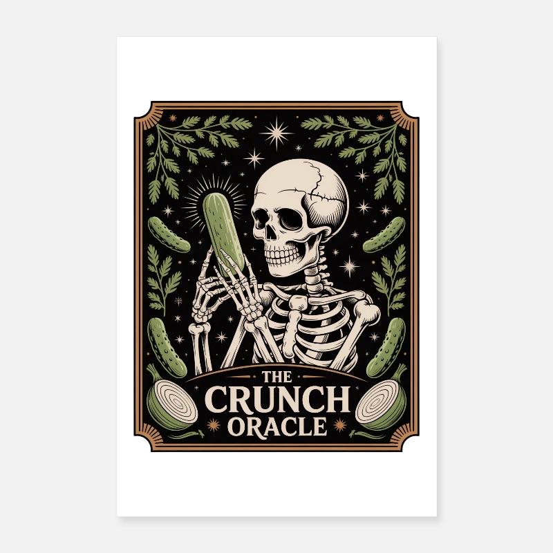 Le croquant squelette d’oracle avec humour concombre Poster 40 x 60 cm