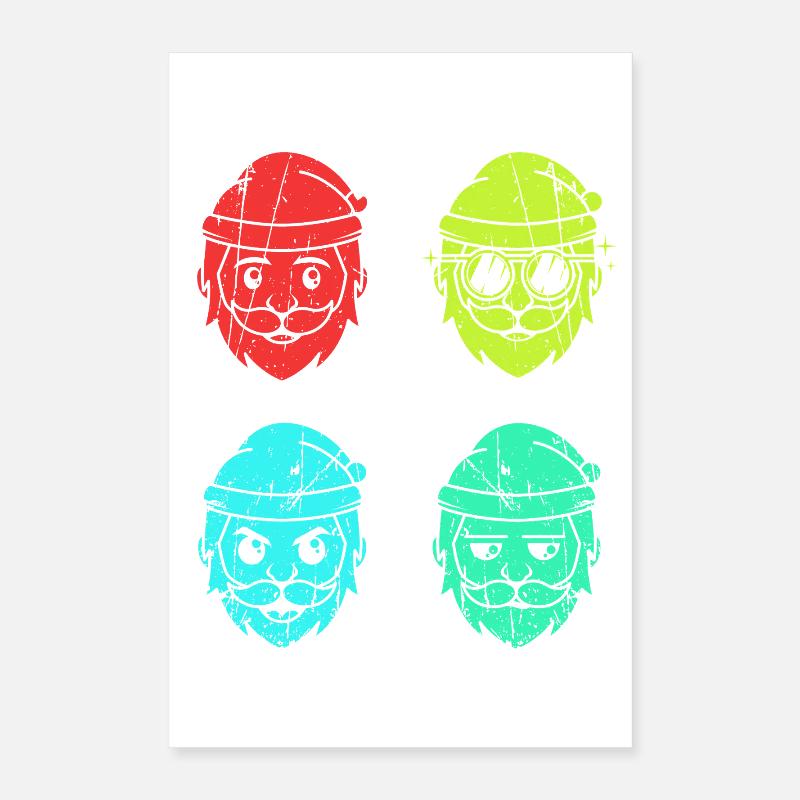 Père Noël Noël Poster 40 x 60 cm