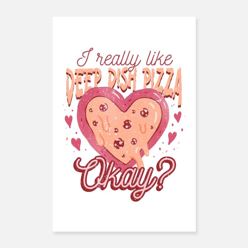 Deep Dish Pizza Chicargo Poster 40x60 cm