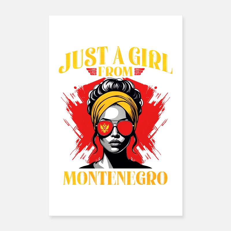 Nur ein Mädchen aus Montenegro Poster 40x60 cm