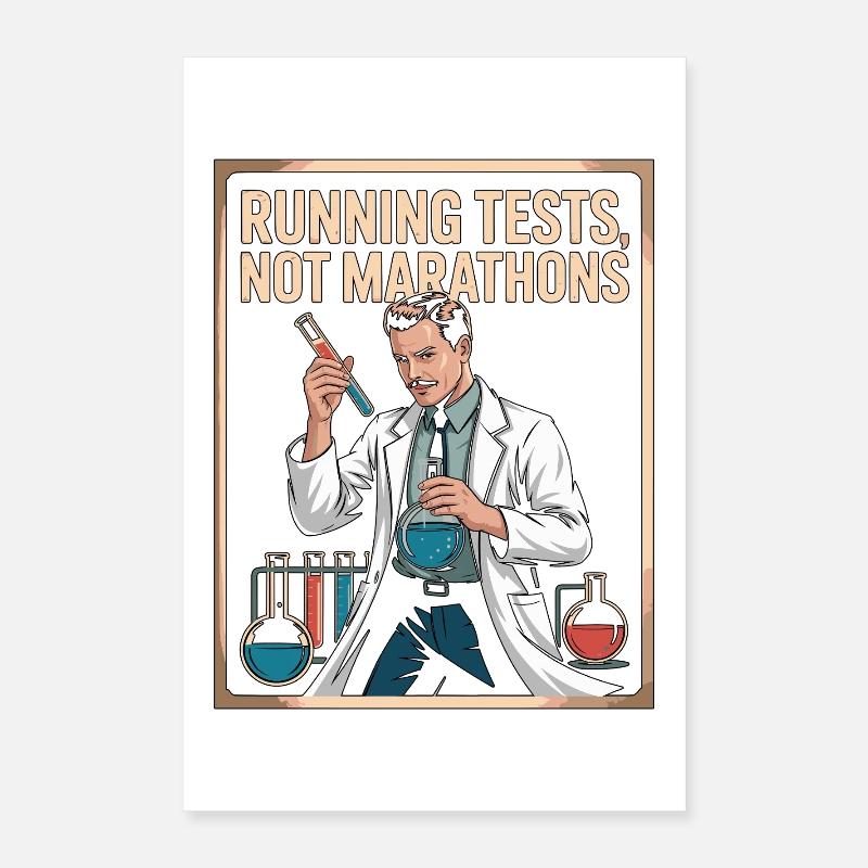 Lab Technician Running Tests Medical Technologist Poster 40x60 cm