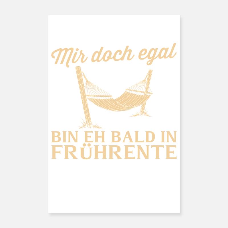 Hamac de retraite partielle - retraite anticipée bientôt Poster 40 x 60 cm