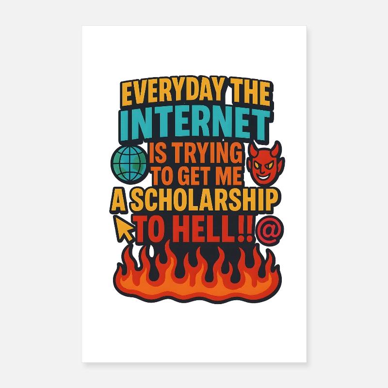 Bourse Internet pour le mème de l’enfer, drôle Poster 40 x 60 cm