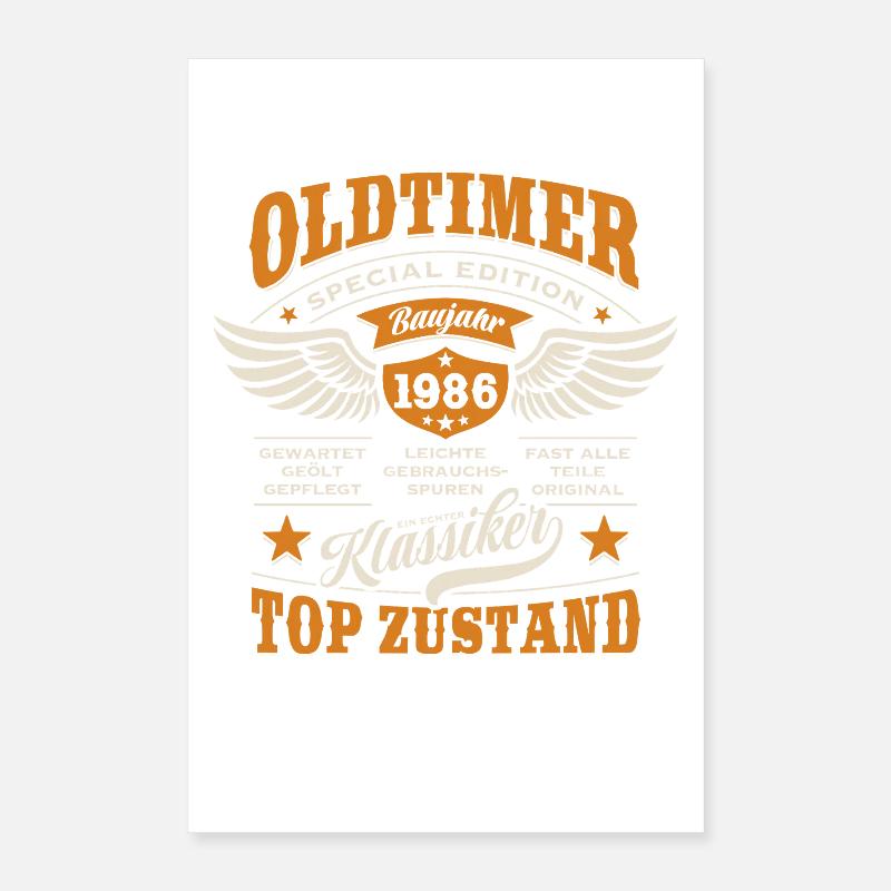 Oldtimer Modell 1986 | Geburtstag Geschenk Poster 40x60 cm