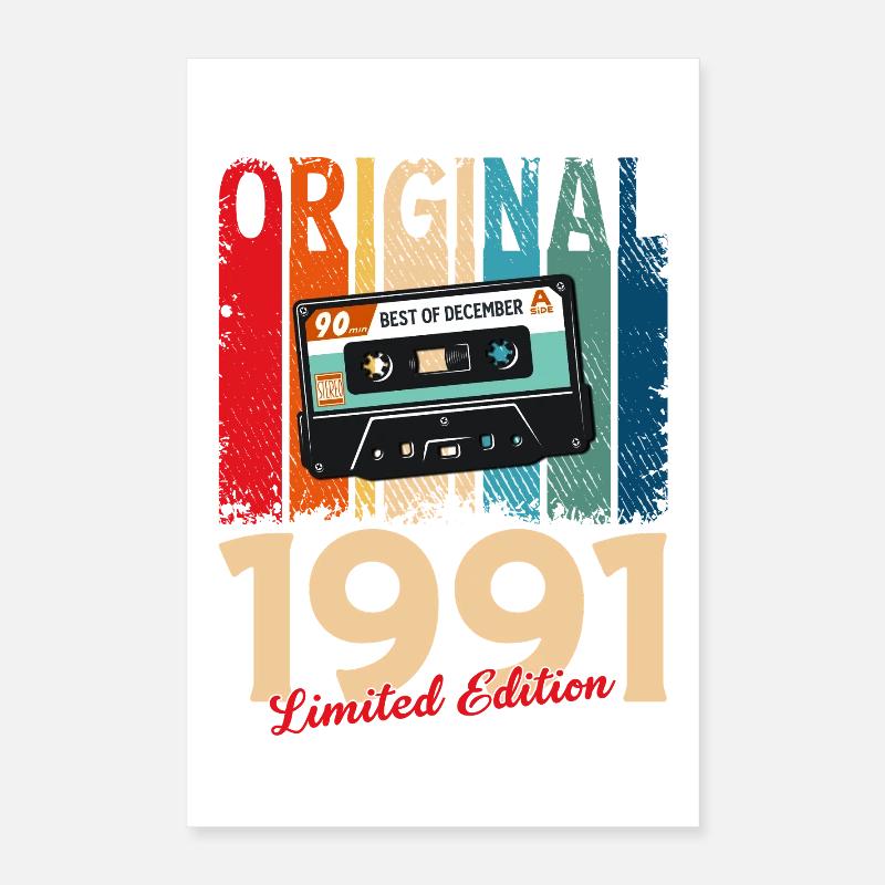 Cassette du 34e anniversaire décembre 1991 Poster 40 x 60 cm