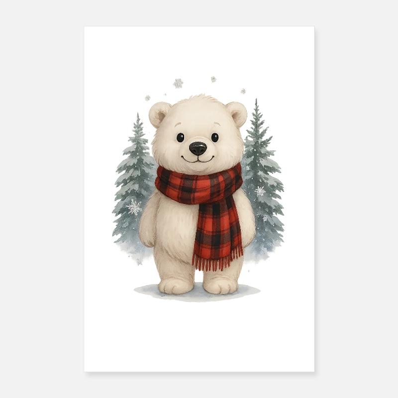 Niedliche Eisbär-winterweihnachten Poster 40x60 cm