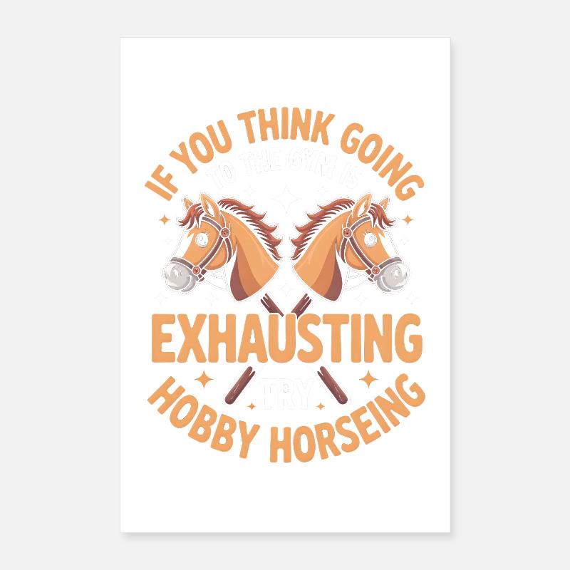Hobby Horsing Steckenpferd Poster 40x60 cm