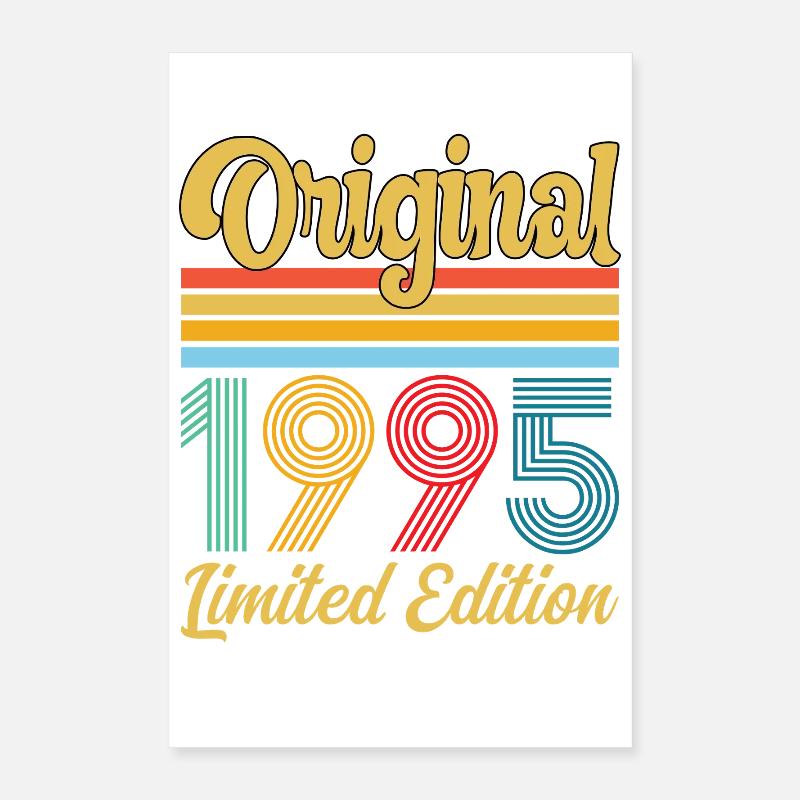 Geburtstagsgeschenk 1995 Originales Vintage-Retro-Geschenk Poster 40x60 cm