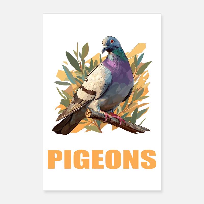 Pigeons Pigeon Poster 40 x 60 cm