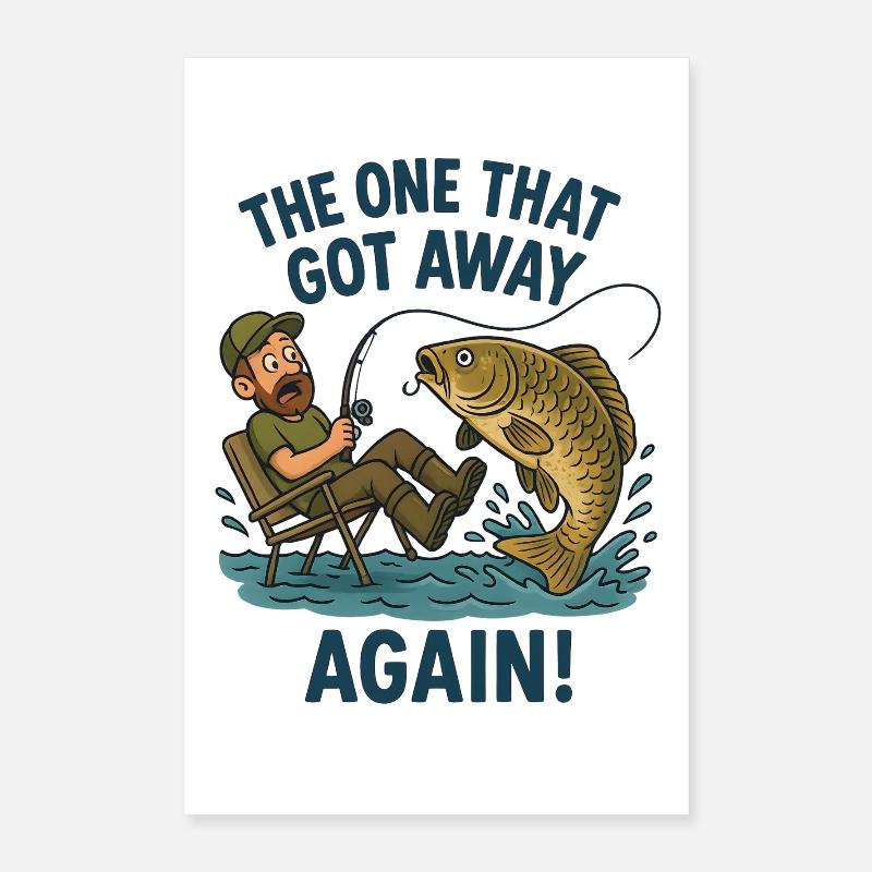 Celui qui a échappé à l’aventure de pêche Poster 40 x 60 cm
