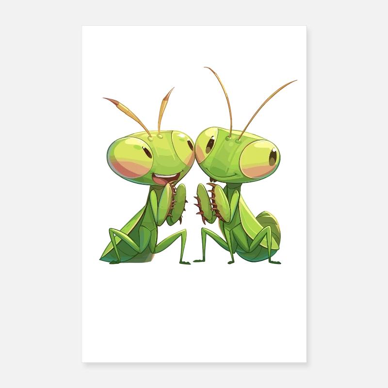 Praying mantises Praying mantis Poster 16" x 24" (40x60 cm)