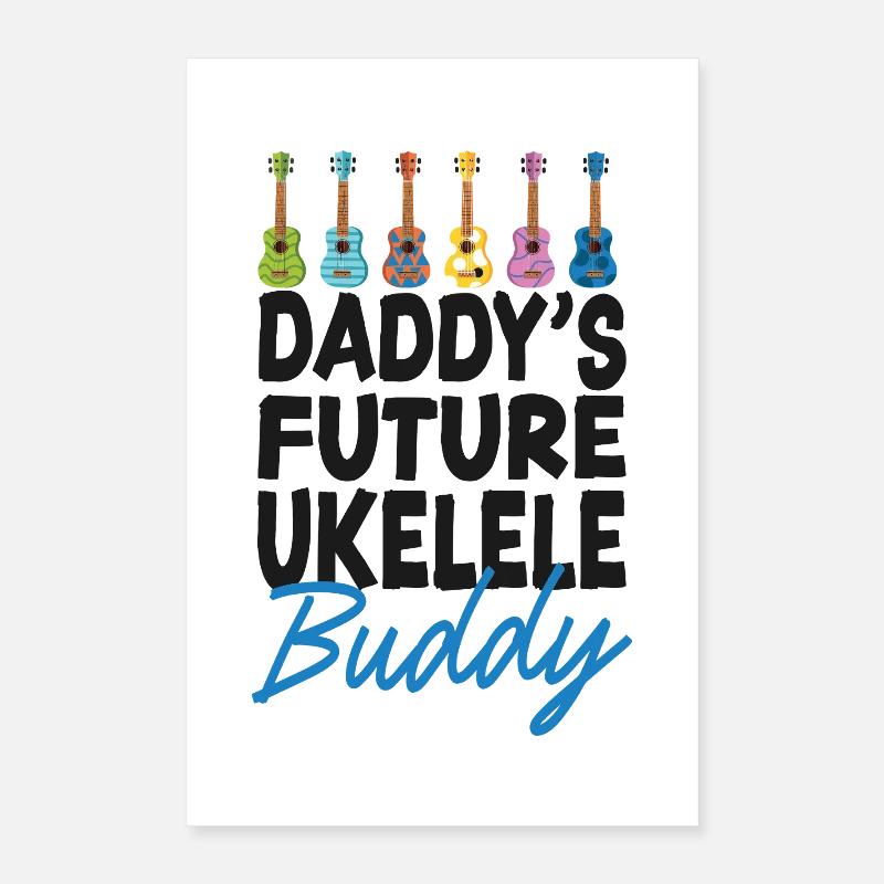 Hawaiian Ukulele Uke Daddy's Poster 40x60 cm