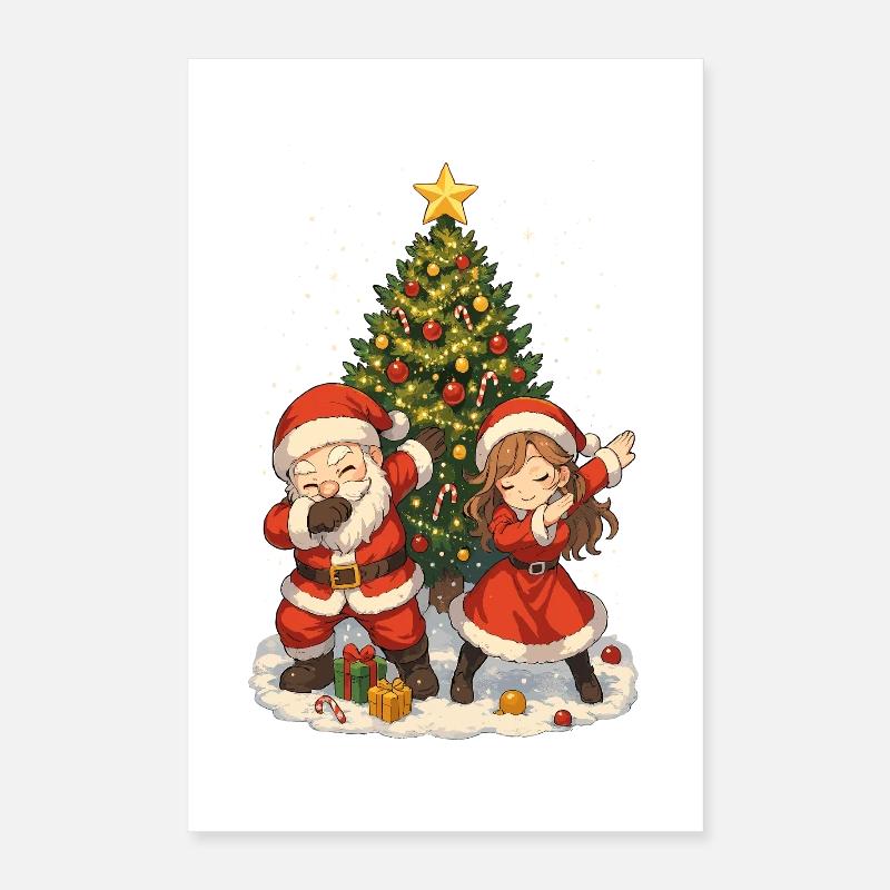 Weihnachts Dab, Santa Squad, Fun Xmas Poster 40x60 cm