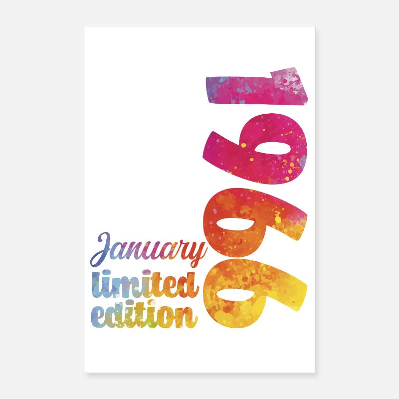 Geburtstagsgeschenk Januar 1966 Poster 40x60 cm