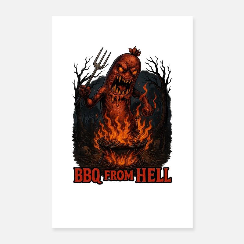 BBQ From Hell Poster 40x60 cm