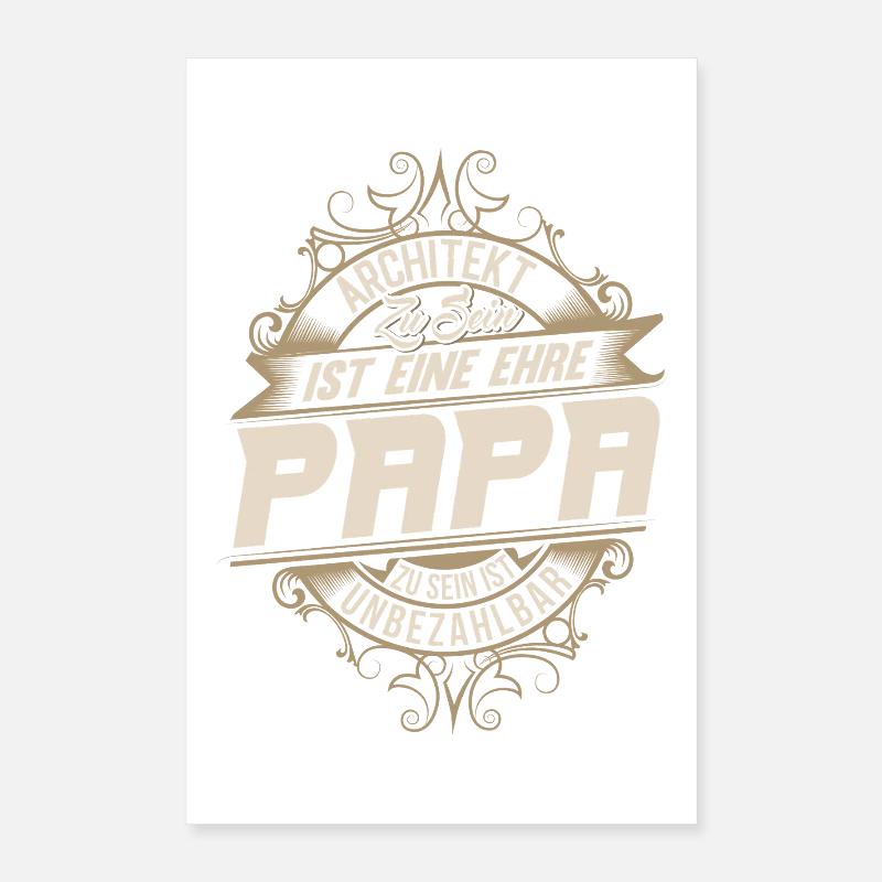 Architect Papa Poster 16" x 24" (40x60 cm)