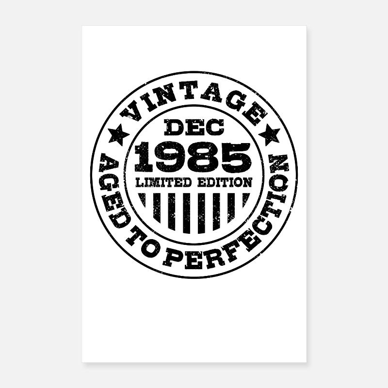 Édition limitée cadeau d’anniversaire de décembre 1985 Poster 40 x 60 cm
