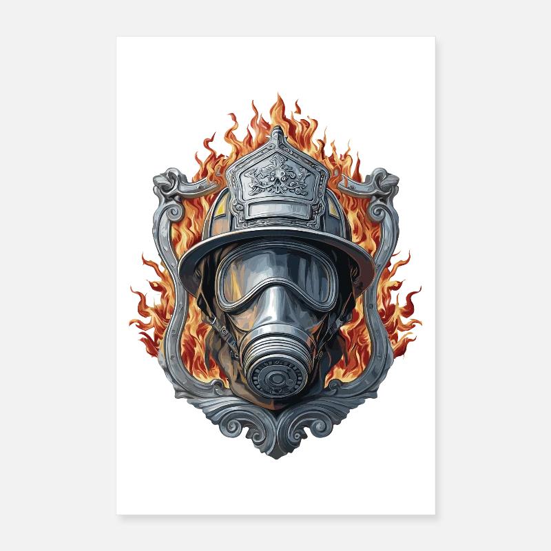 Firefighter Fire Brigade - Volunteer Fire Brigade 112 Poster 16" x 24" (40x60 cm)