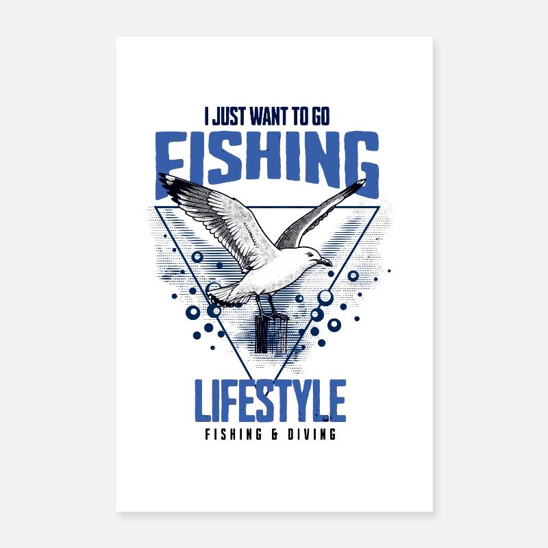 Conception du mode de vie de la pêche Poster 40 x 60 cm