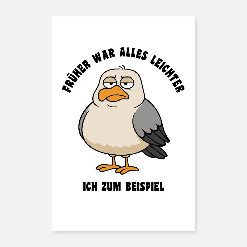 « C'était plus simple avant », dit Seagull. Poster 40 x 60 cm