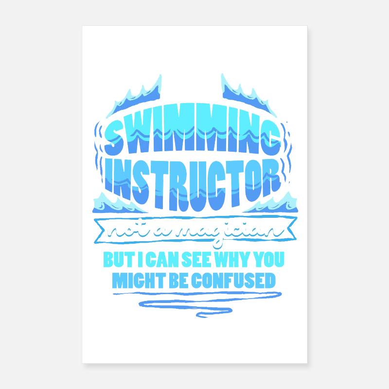 Moniteur de natation Poster 40 x 60 cm