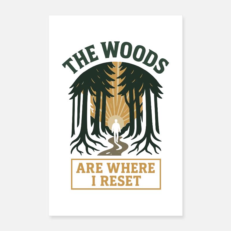 Forest Walk Overthinker Mental Reset Poster 16" x 24" (40x60 cm)