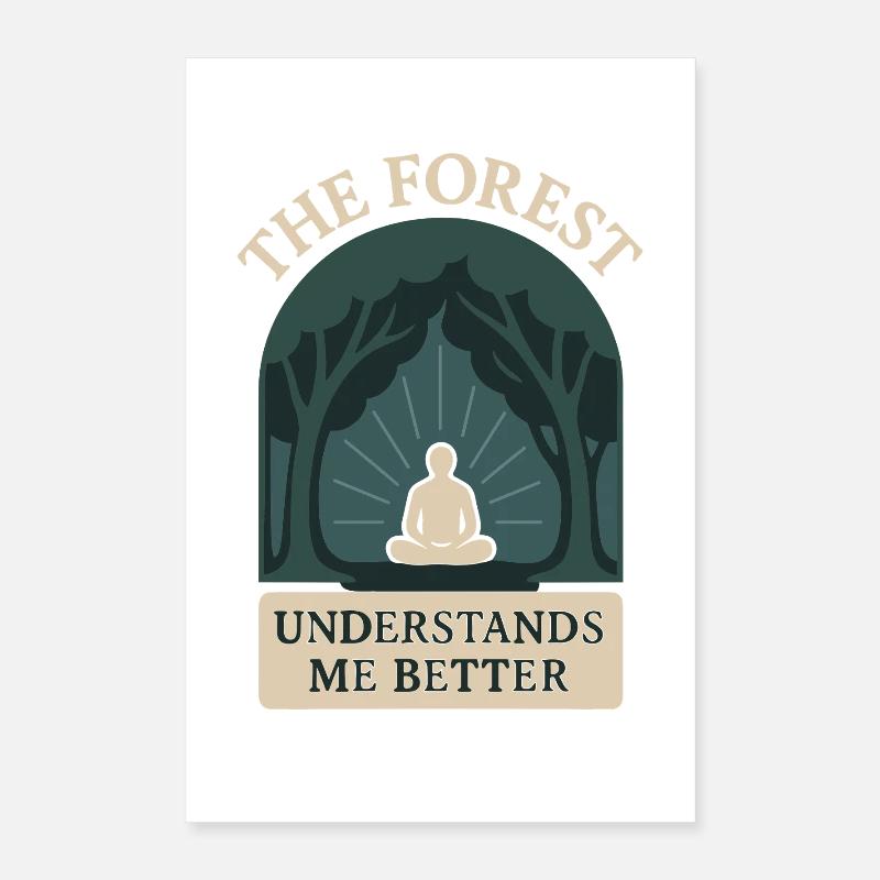 Forest Walk Overthinker Mental Reset Poster 40x60 cm