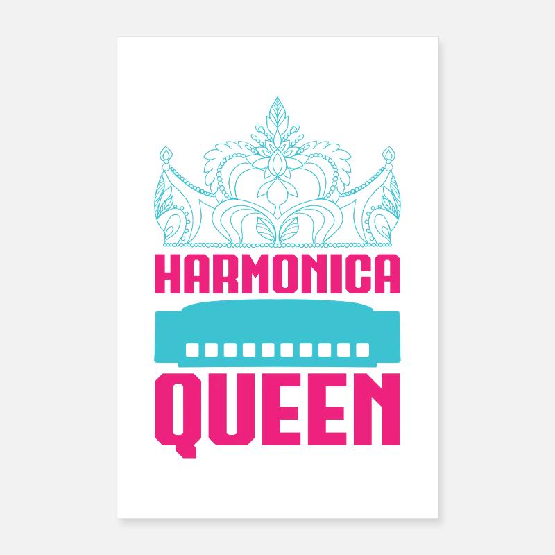 Harmonica Drôle Queen Harmonica Poster 40 x 60 cm
