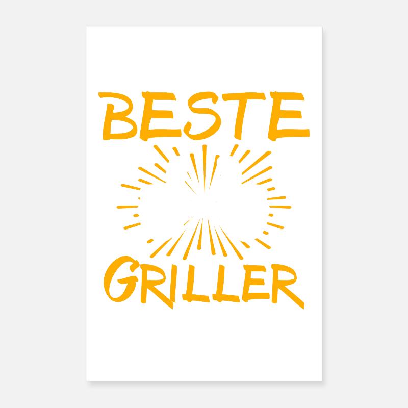Griller Geschenkidee Poster 40x60 cm