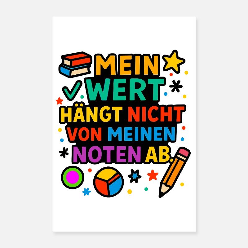 Ma valeur compte, pas mes notes Poster 40 x 60 cm