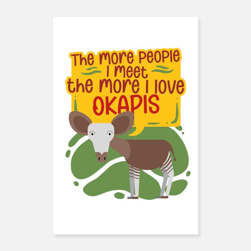 Okapi Animal Poster 40 x 60 cm