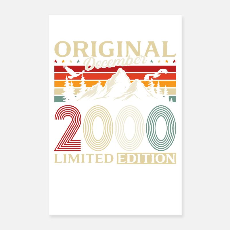 25e anniversaire Original Décembre Année 2000 Poster 40 x 60 cm