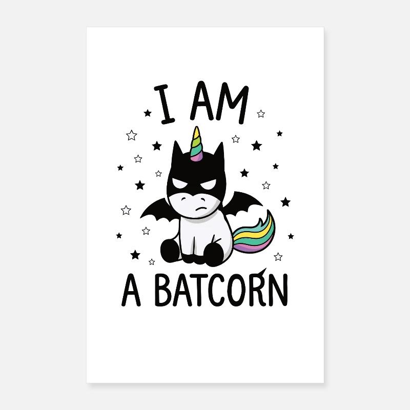 I AM A BATCORN – Einhorn Superheld Poster 40x60 cm