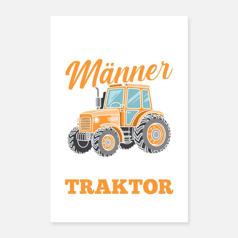 Trecker Landwirt Bauer Traktorfahrer Traktor Poster 40x60 cm