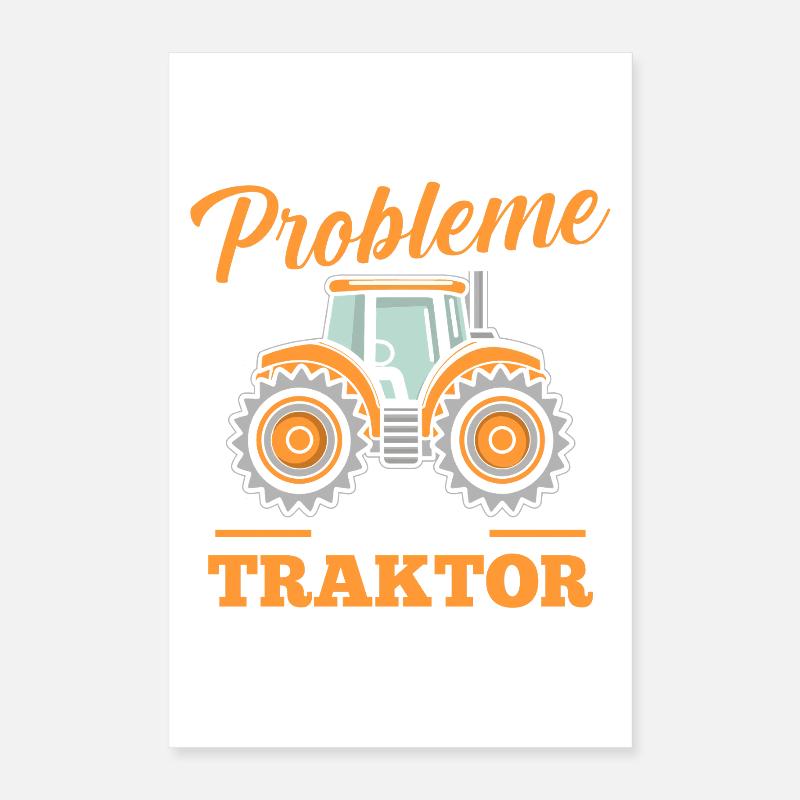 Trecker Landwirt Bauer Traktorfahrer Traktor Poster 40x60 cm