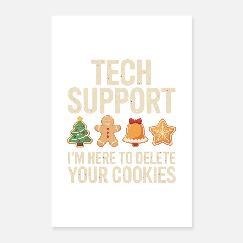 Badge Cookies Support Technique Poster 40 x 60 cm
