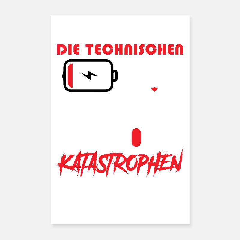 Ordinateur LES DÉSASTRES TECHNIQUES DRÔLES Poster 40 x 60 cm
