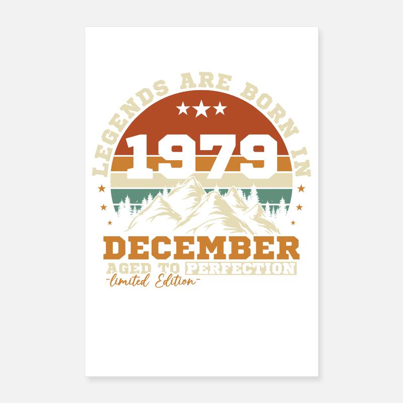 Dezember 1979 Vintage-Retro-Geburtstagsgeschenk Poster 40x60 cm