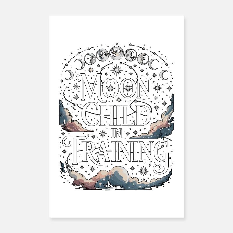 Witchcraft Moon Child In Training Spellcaster Poster 40x60 cm