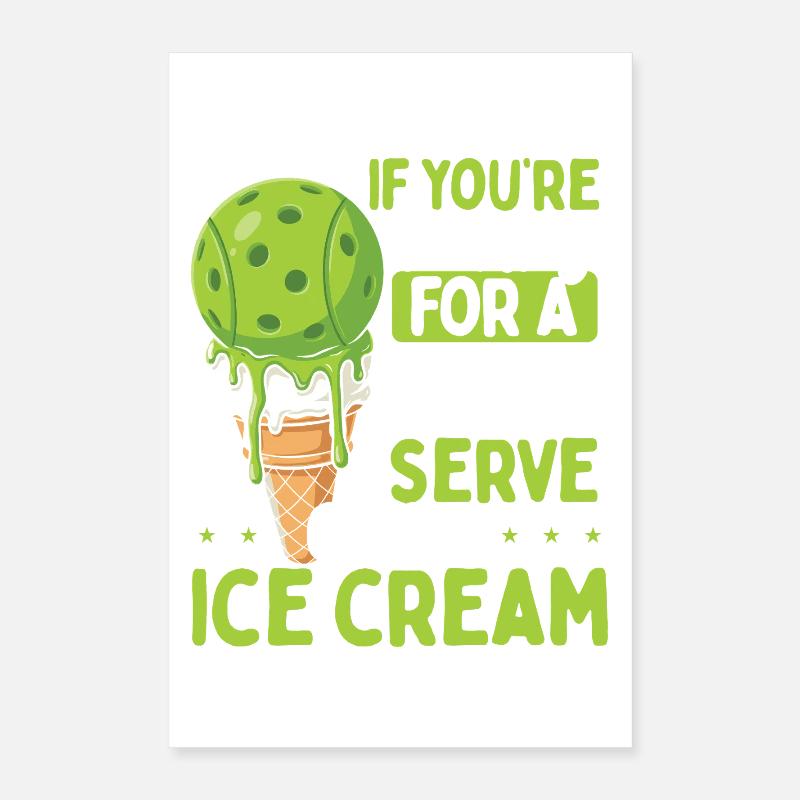 Soft Serve Icecream Pun Tee Poster 16" x 24" (40x60 cm)