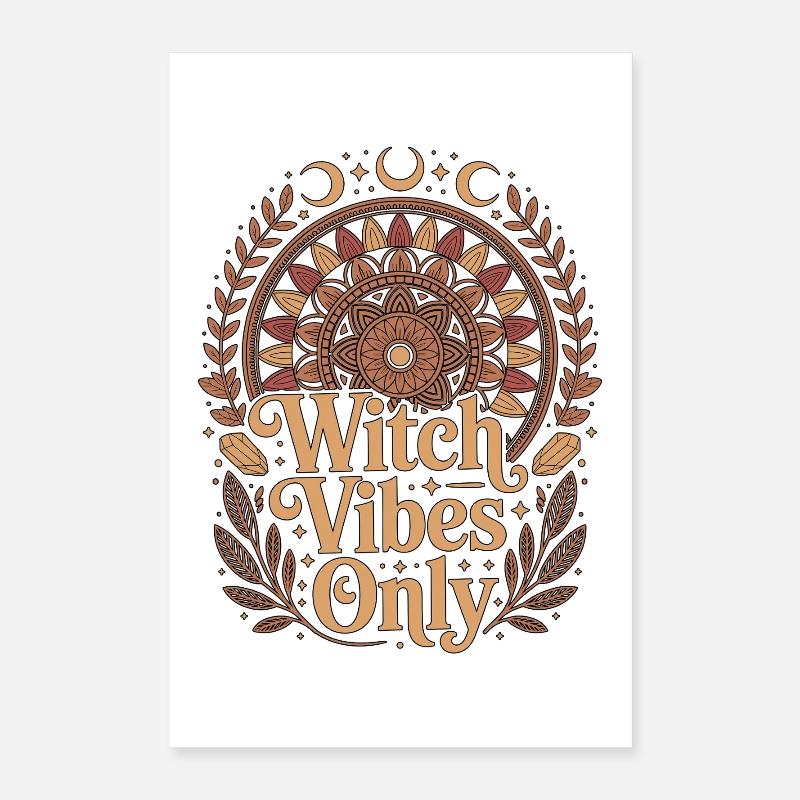 Witchcraft Witch Vibes Only Wicca Spellcaster Poster 16" x 24" (40x60 cm)